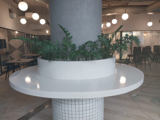 Black Corian Tabletop Restoration in Greater Noida