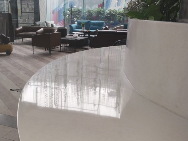 Corian Island Top Polishing in Noida