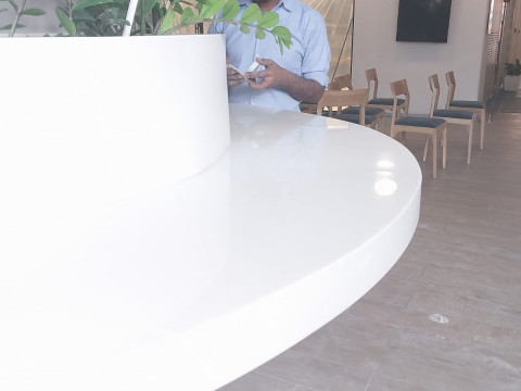 Corian Office Tabletop Polishing in Delhi