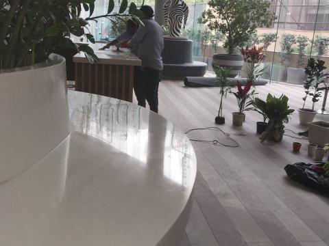 Hotel Corian Surface Polishing in Noida